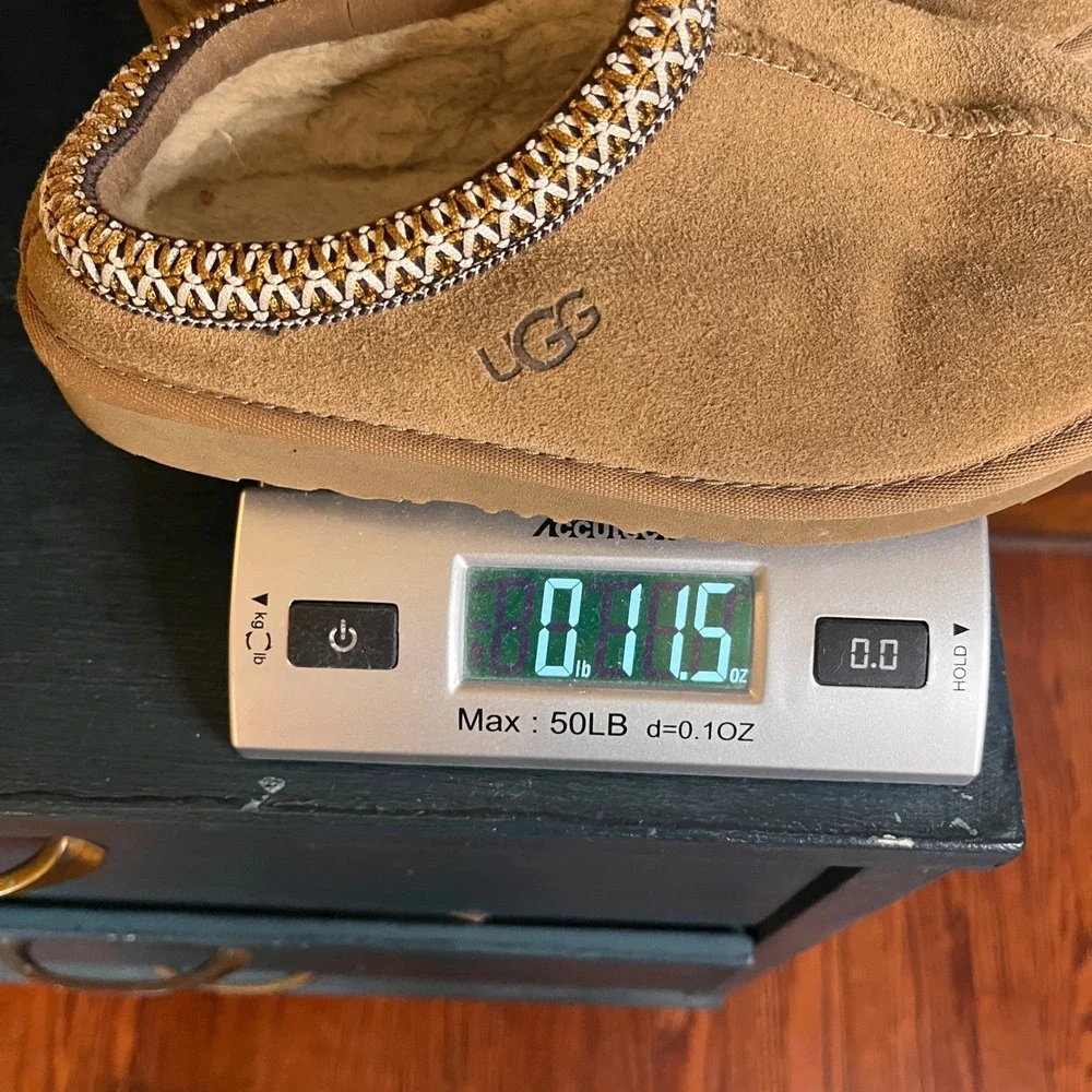 UGG Kids Tasman Chestnut Suede Slip On Slippers 1019066K Size 1Y